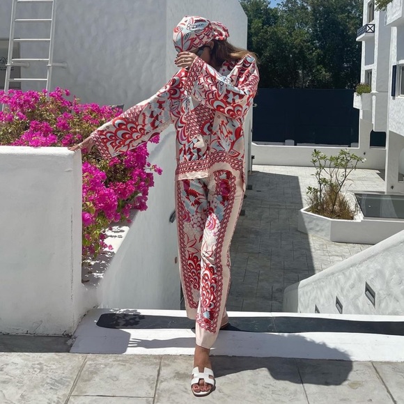 LAST ONE NWT Zara Flowy Patchwork Pants - Picture 17 of 17